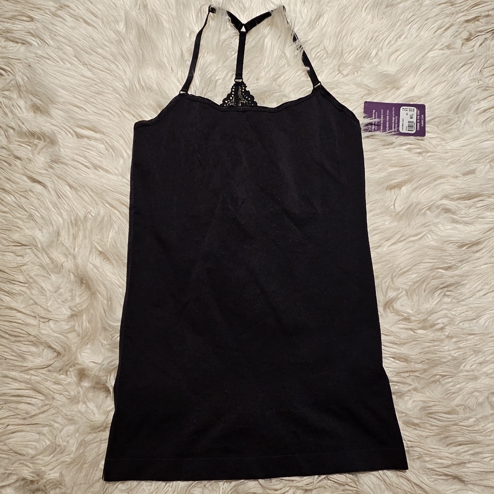 Yummie Lace Back Cami Black Size M/L NWT